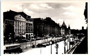 1940s Berlin Germany Street Scene WW2 Era Real Photo Postcard