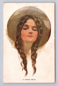 A PRAIRIE BELLE GLAMOUR ARTIST SIGNED HARRISON FISHER POSTCARD FINNISH SERIES