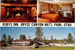 UT, Utah  RUBYS INN  Roadside Motel~Cafe  BRYCE CANYON NAT'L PARK  4X6 Postcard