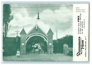 c1905 Highland Park, Brockton MA Darnomore Hose Advertising Postcard
