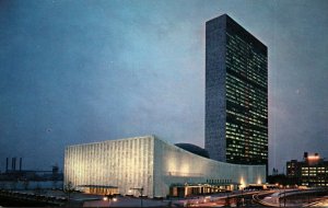 New York City United Nations In The Evening 1967