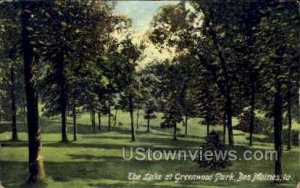 The Lake at Greenwood Park - Des Moines, Iowa IA  