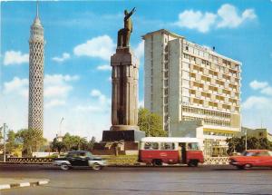 BG14215 car voiture bus cairo el burg hotel statue of saad zaghloul egypt