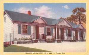 London Ohio 1950s Postcard Lone Pine Tourist Haven Motel