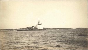 Halifax Nova Scotia Lighthouse TRIMMED? c1910 Real Photo Postcard