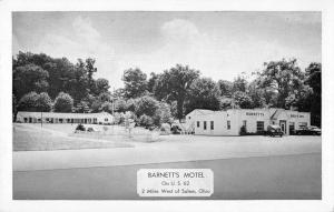 Salem Ohio Barnetts Motel Street View Antique Postcard K29539