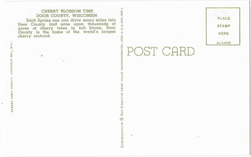 Cherry Blossom Time in Door County Wisconsin