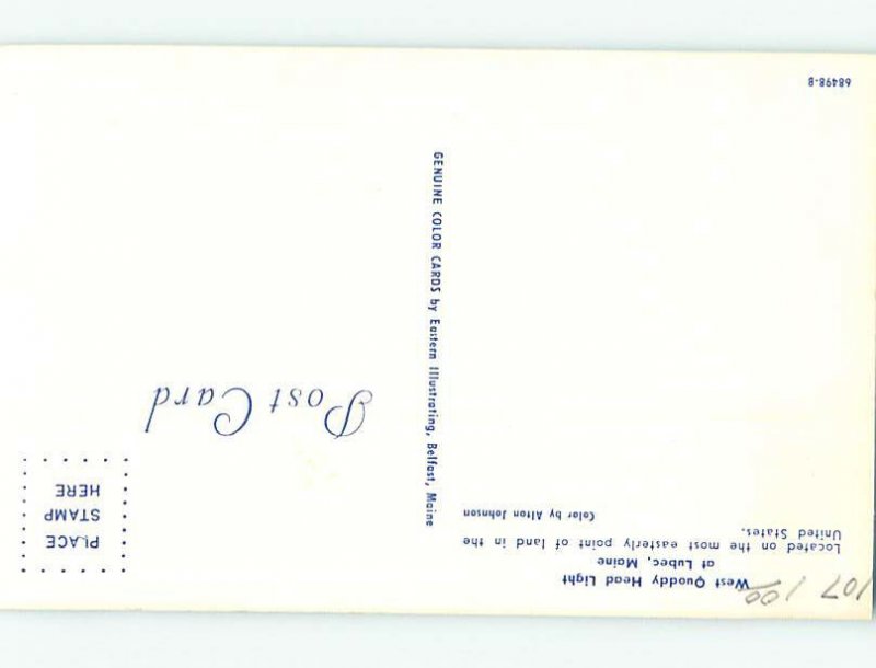 Chrome LIGHTHOUSE SCENE Lubec Maine ME AH4877