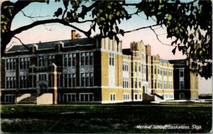 Postcard SK Saskatoon Normal School RARE ~1910 K50