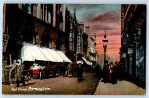 Birmingham West Midlands England Postcard High Street c1910 Unposted Antique
