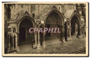 Postcard Old La Douce France Chartres Eure et Loir North Portal