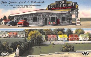 Dixie Tourist Court & Restaurant Greencastle, Pennsylvania PA  