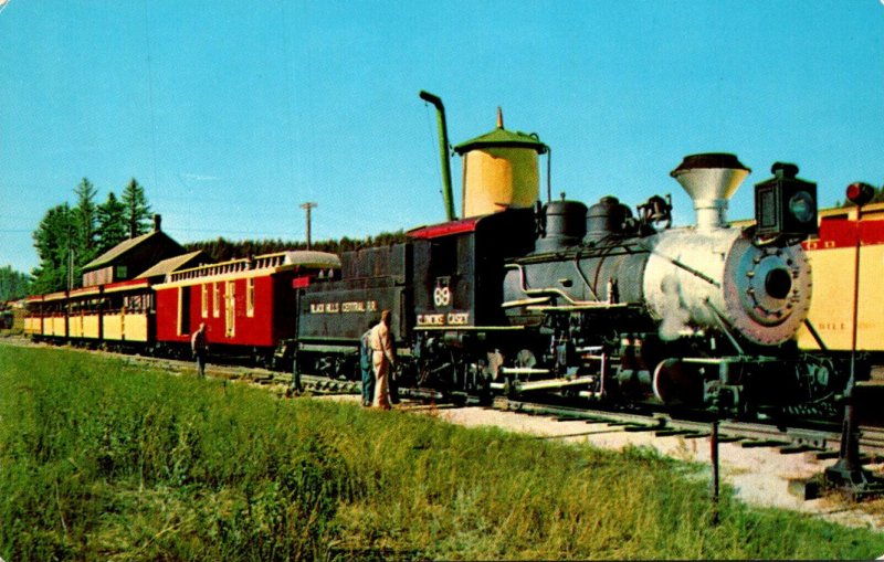 Trains 1880 Narrow Gauge Train On Way To Oblivion Near Hill City and Mount Ru...