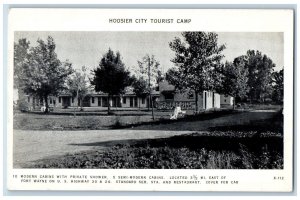 c1930s Hoosier City Tourist Camp View Restaurant Roadside Fort Wayne IN Postcard