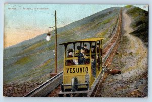 Naples Campania Italy Postcard II Vesuvio - The Funicular 1905 Unposted Antique