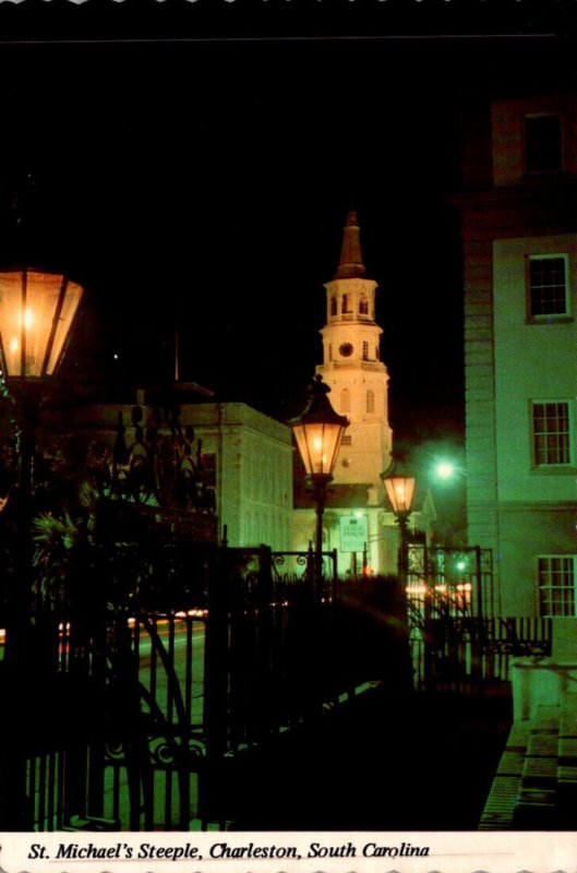 South Carolina St Michael's Steeple On Market Street