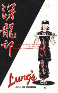 Advertising Postcard, Lung's Chinese Kitchen, Austin Texas, 1956 PM