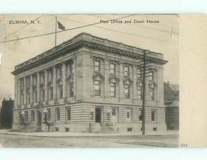 Pre-1907 COURT HOUSE Elmira New York NY n6122