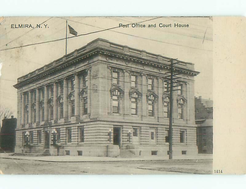 Pre-1907 COURT HOUSE Elmira New York NY n6122