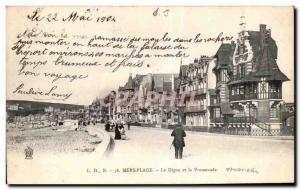 Old Postcard Mers La Digue Beach and Promenade