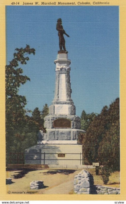 COLOMA, California, 1930-40s; James W. Marshall Monument