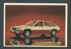 Post Card Auto 1980 Chevrolet Citation Hatchback Sedan