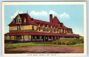 C.P.R. Station McAdam New Brunswick CANADA Postcard