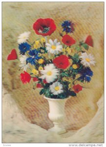 3D Postcard , 50-70s ; Vase of Flowers
