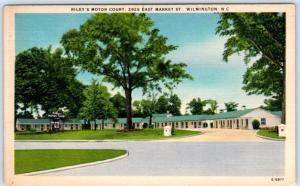 WILMINGTON, North Carolina  NC   Roadside RILEY'S MOTOR COURT c1940s  Postcard