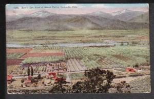 Bird's Eye View Grand Valley Orchards CO Postcard BIN