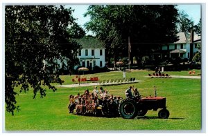 c1960 Ingalside Farm Tractor Fun-On-The-Farm Field Greenville New York Postcard