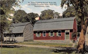 NORWICHTOWN CONNECTICUT DR LATHROP SCHOOL~JOSEPH CARPENTER STORE POSTCARD 1910s