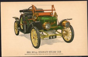 Classic Car Postcard 1911 10 h.p. STANLEY Steam Car Model 62  - Divided Back
