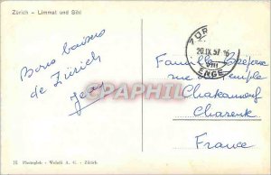 Postcard Modern und Zurich Limmat Sihl