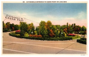 Ohio Automobile entrance to Cedar Point on Lake Erie