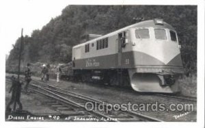 Diesel-Powered, Stagway Alaska Train Locomotive  Steam Engine 1957 postal use...