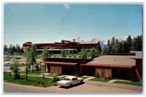 1967 Grand Teton National Park Wyoming WY Cars Air Mail Postage Due Postcard