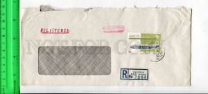 425531 MALTA to GERMANY 1987 year registered Valletta  COVER w/ plane stamps