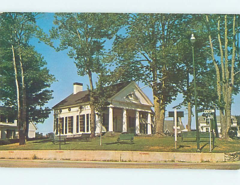 Unused Pre-1980 LIBRARY SCENE Boothbay Harbor Maine ME hs1904