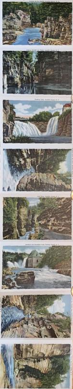 Ausable Chasm, Adirondacks, New York - Folder of 18 Views - Linen