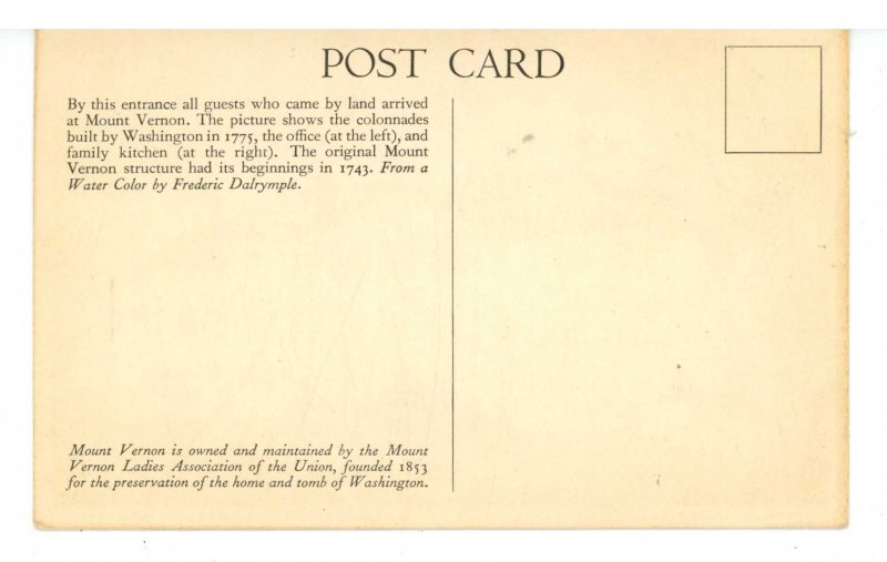 VA - Mount Vernon. The Mansion, West Front