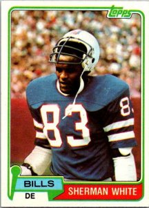 1981 Topps Football Card Sherman White Buffalo Bills s60052