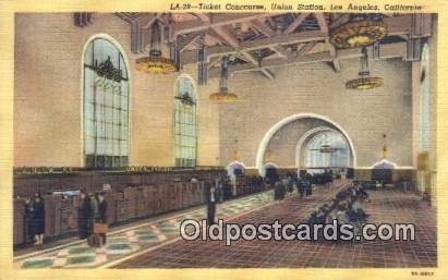 Ticket Concourse, Union Station, Los Angeles, CA, USA Depot Railroad Writing ...