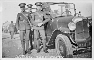 U. S. A. Military Soldiers First Division Taxi Party Real Photo Postcard