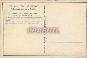 Postcard Old Versailles Les Jolis corners of France Galerie des Glaces raised...