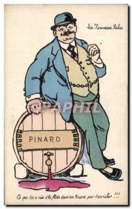 Old Postcard Fantasy Illustrator Humor The new rich Pinard