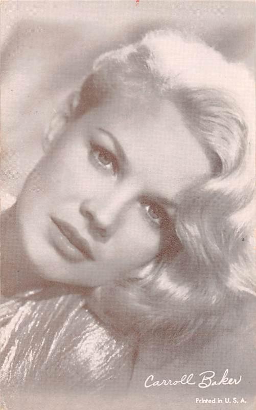 Carroll Baker Non Postcard Backing Unused 