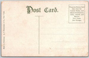 Cleveland Ohio c1910 Postcard Masonic Temple Striped Awnings Mailbox