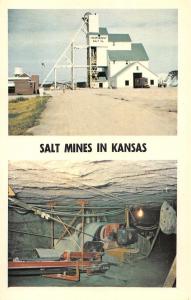 Kansas Salt Mines Scenes Antique Postcard (J34343)