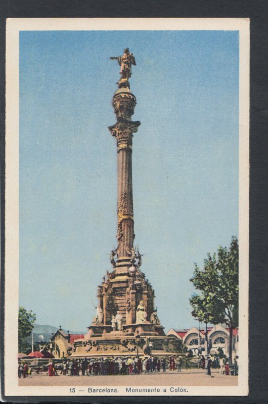 Spain Postcard - Barcelona - Monumento a Colon    RS19999